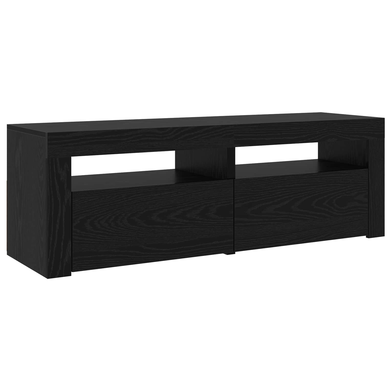 Conjunto de mueble de TV 3 pcs Roble Negro 240 x 35 x 40 cm