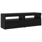 Conjunto de mueble de TV 3 pcs Roble Negro 240 x 35 x 40 cm