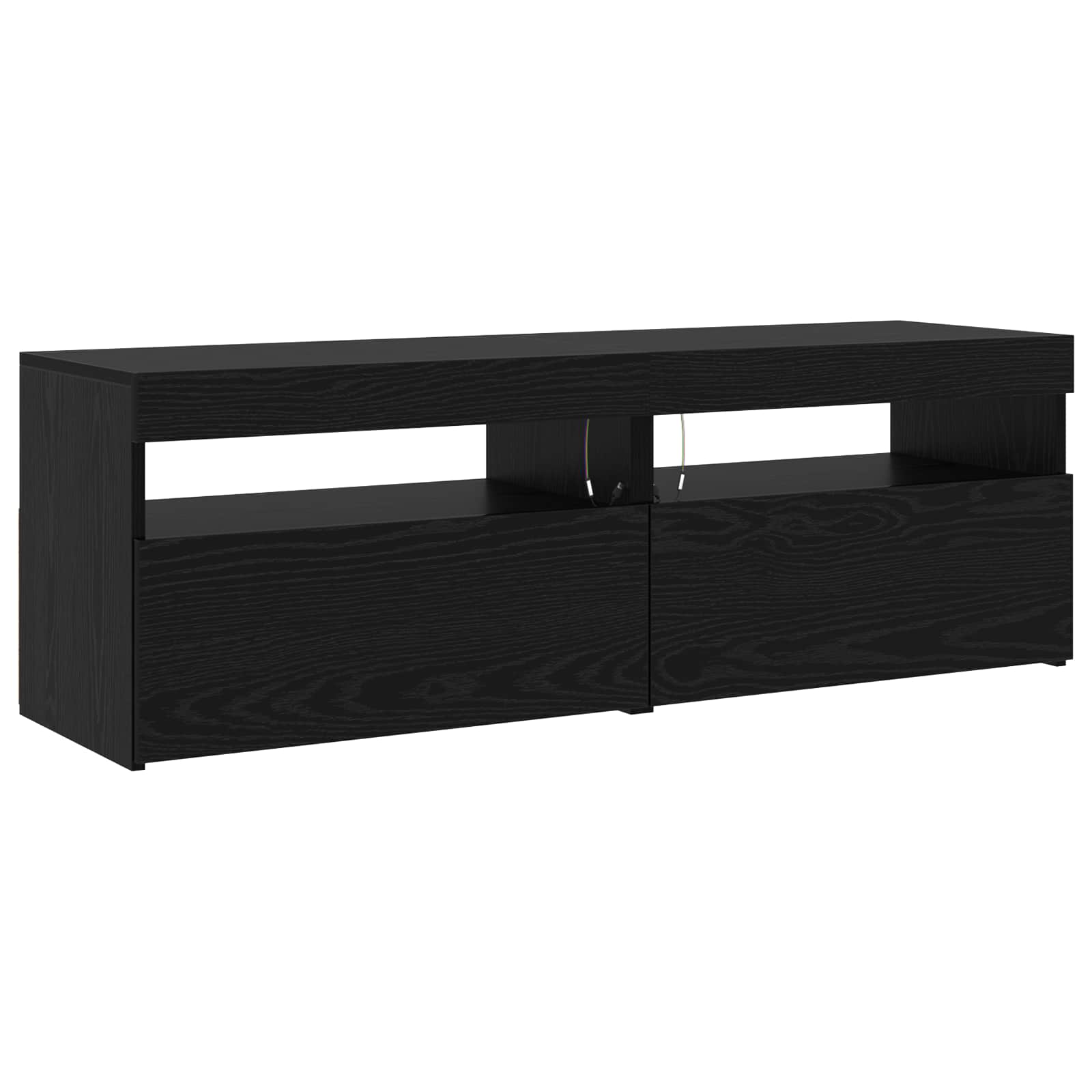 Conjunto de mueble de TV 3 pcs Roble Negro 240 x 35 x 40 cm