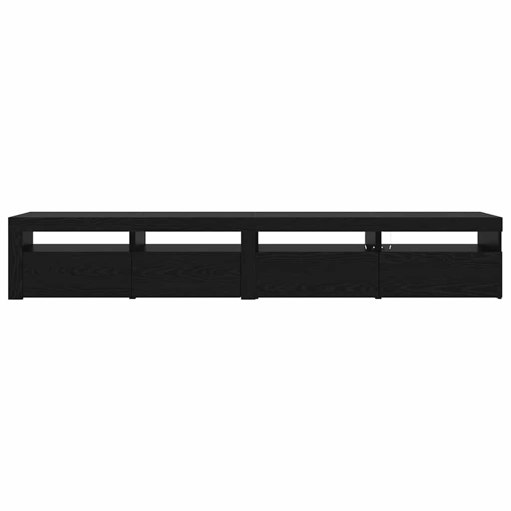 Conjunto de mueble de TV 3 pcs Roble Negro 240 x 35 x 40 cm