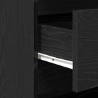Aparador 2 pcs Negro 70 x 41 x 75 cm Madera de ingeniería
