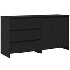 Aparador 2 pcs Negro 70 x 41 x 75 cm Madera de ingeniería