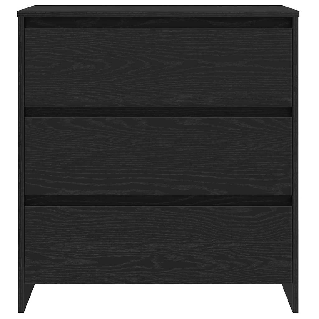 Aparador 2 pcs Negro 70 x 41 x 75 cm Madera de ingeniería