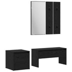 Conjunto de muebles de recibidor con cajón 3 pcs Roble negro