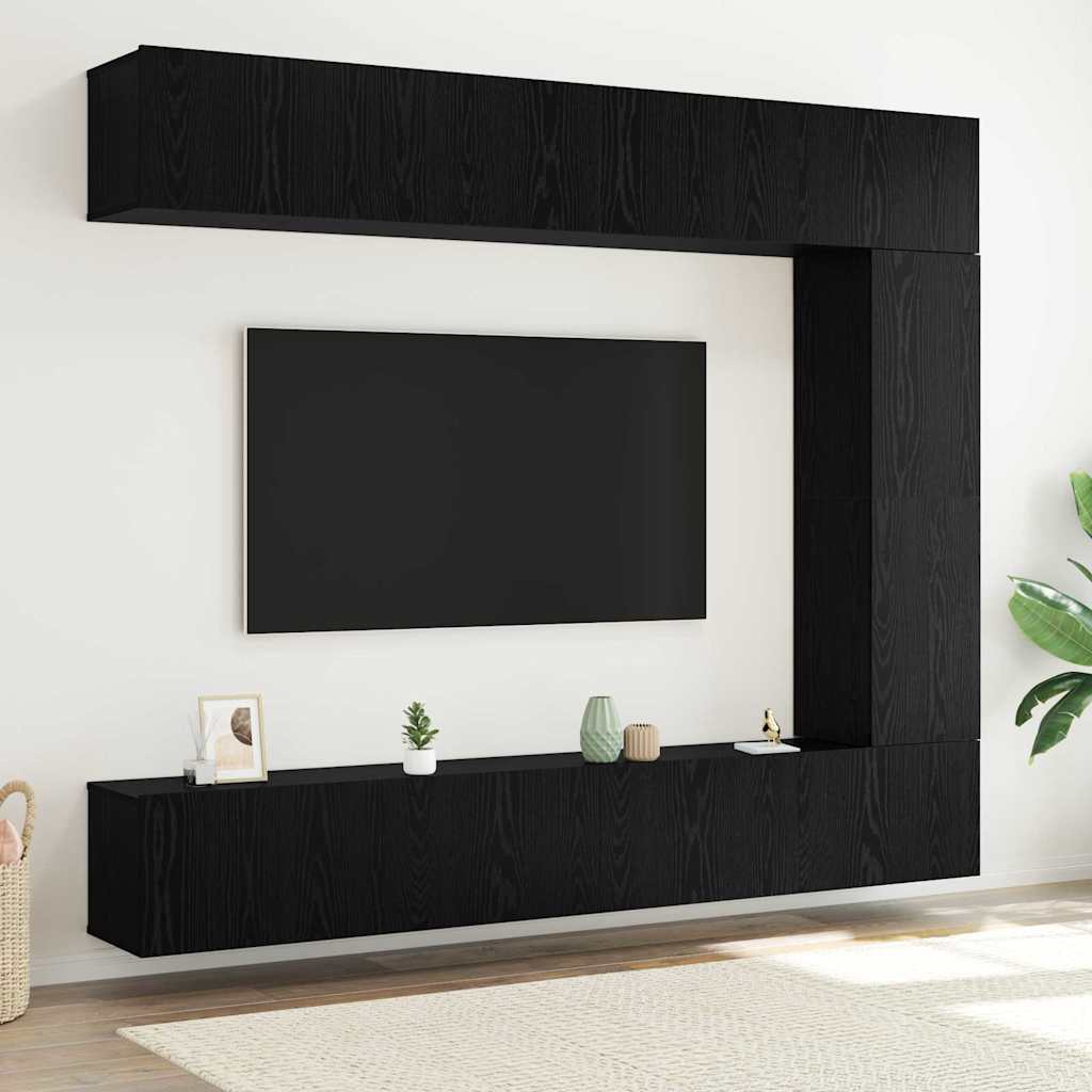 Conjunto de mueble de TV 3 pcs Madera envejecida