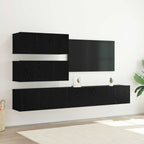 Conjunto de mueble de TV 4 pcs Madera envejecida