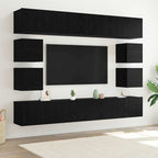 Conjunto de mueble de TV 6 pcs Madera envejecida
