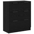 Aparador con cajón 3 pcs Roble Negro Madera de ingeniería