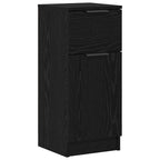Aparador con cajón 3 pcs Roble Negro Madera de ingeniería