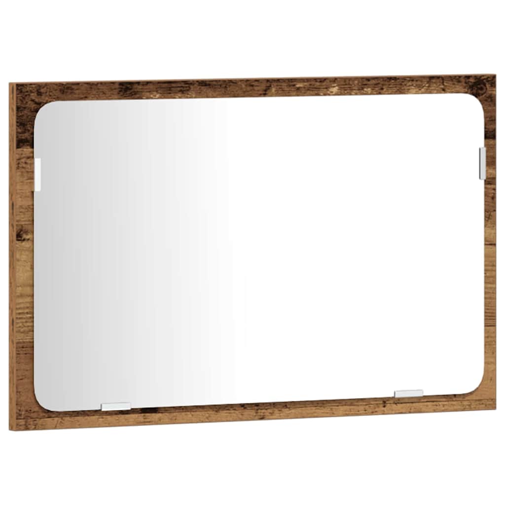 Juego de muebles de baño con puerta 3 pcs Madera envejecida
