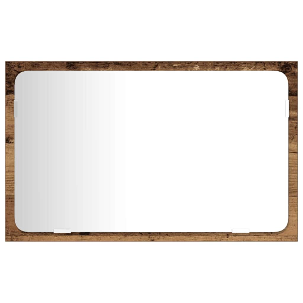 Juego de muebles de baño con puerta 3 pcs Madera envejecida