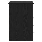 Escritorio con cajón 2 pcs Roble Negro 140 x 50 x 76 cm