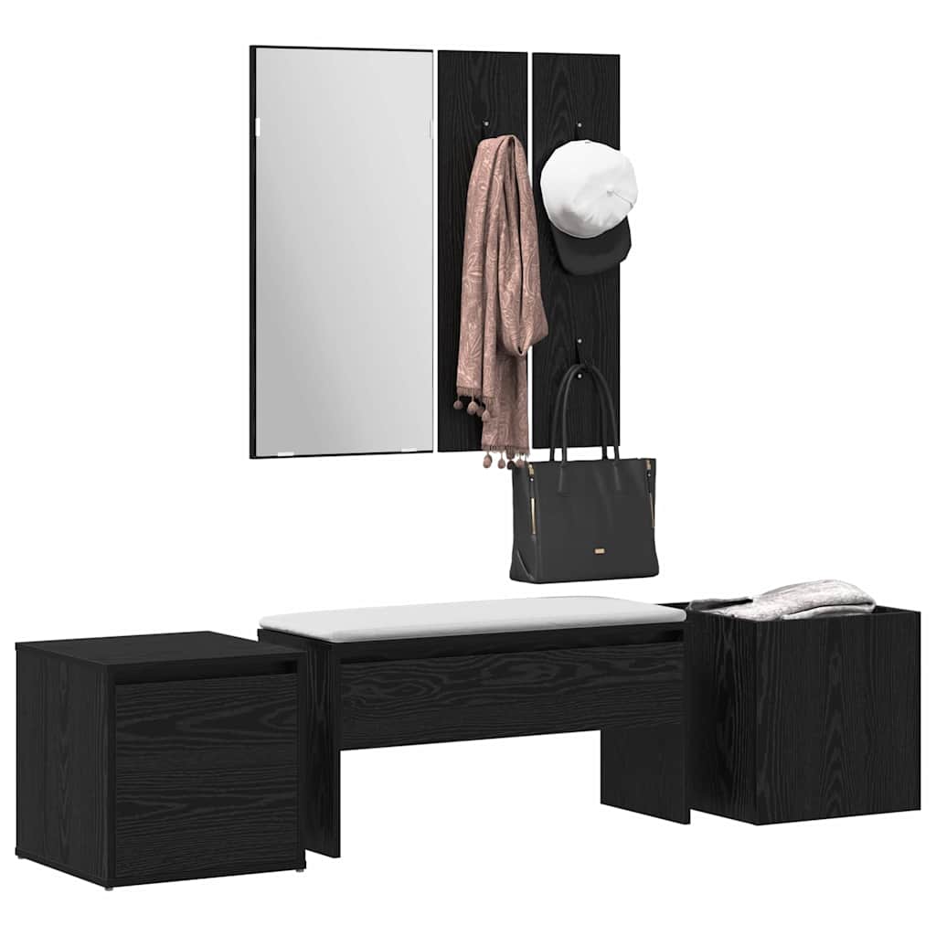 Conjunto de muebles de recibidor 6 pcs Madera de ingeniería