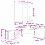 Conjunto de muebles de recibidor 6 pcs Madera de ingeniería