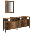 Unidades de Tocador de Baño 3 pcs Marrón Madera contrachapada