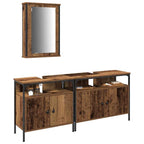 Unidades de Tocador de Baño 3 pcs Marrón Madera contrachapada
