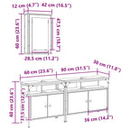 Unidades de Tocador de Baño 3 pcs Marrón Madera contrachapada