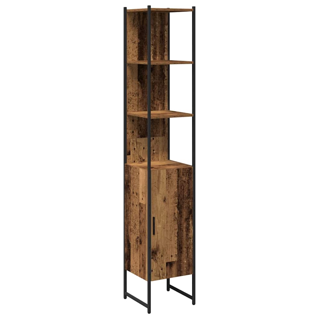 Juego de muebles de baño 3 pcs Marrón Madera de ingeniería