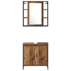 Unidades de Tocador de Baño 3 pcs Marrón Madera contrachapada