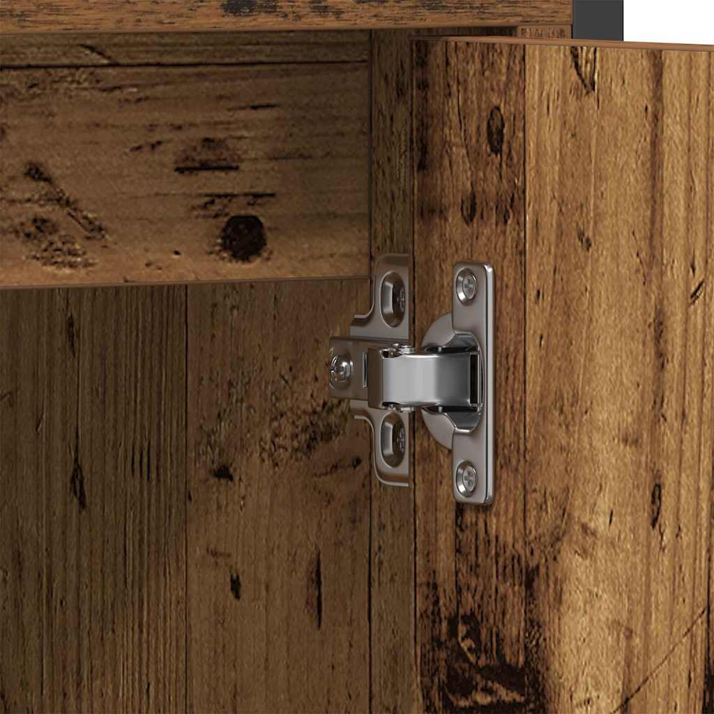 Juego de muebles de baño 3 pcs Marrón Madera contrachapada