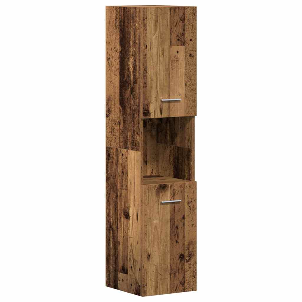 Juego de muebles de baño con cajón 4 pcs Madera envejecida