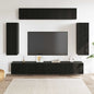 Conjunto de mueble de TV 6 pcs Roble Negro 100 x 30 x 30 cm