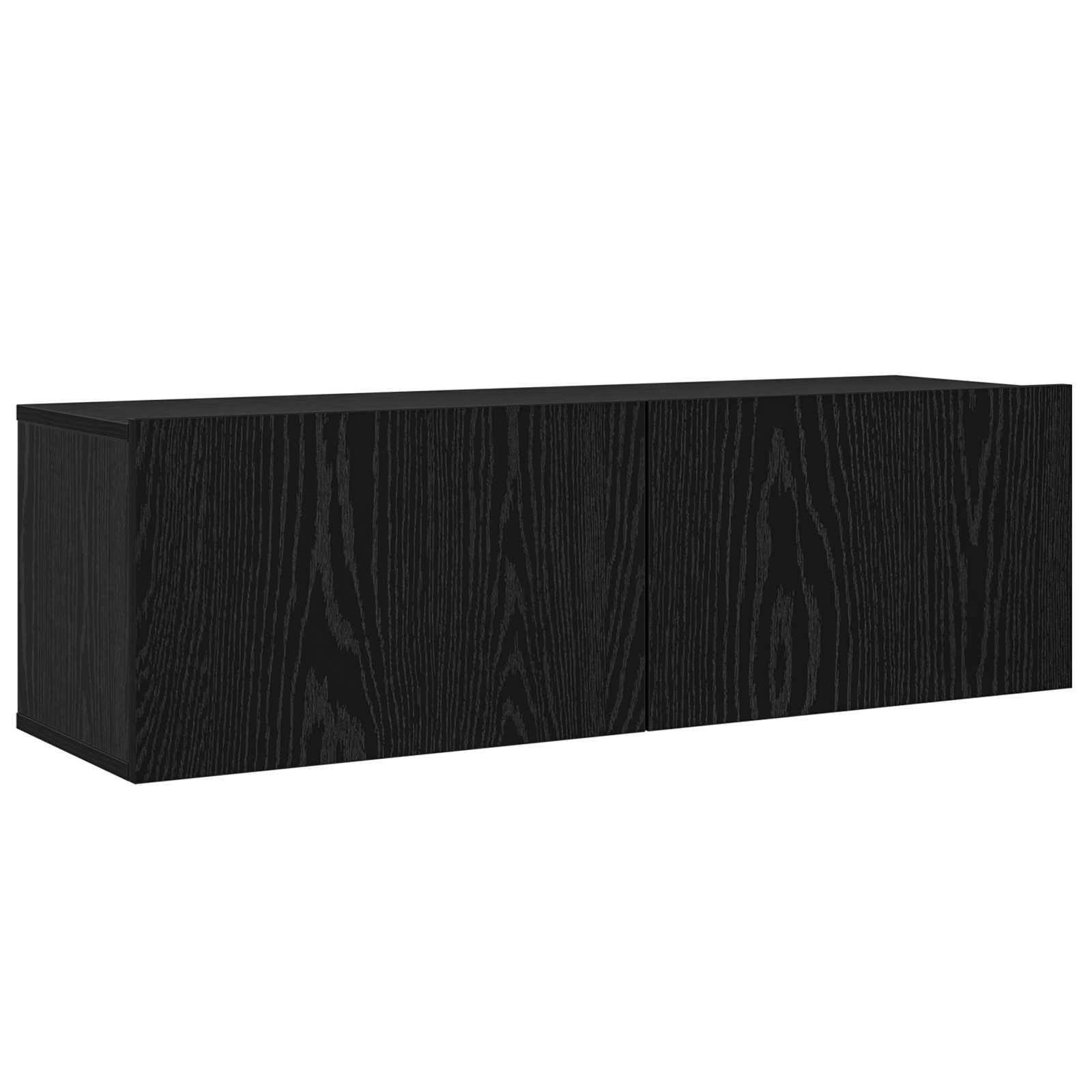 Conjunto de mueble de TV 6 pcs Roble Negro 100 x 30 x 30 cm