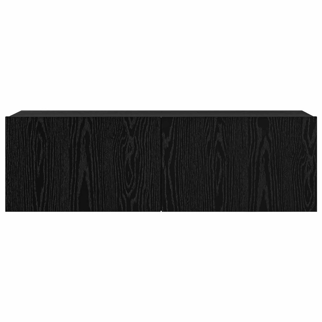Conjunto de mueble de TV 6 pcs Roble Negro 100 x 30 x 30 cm