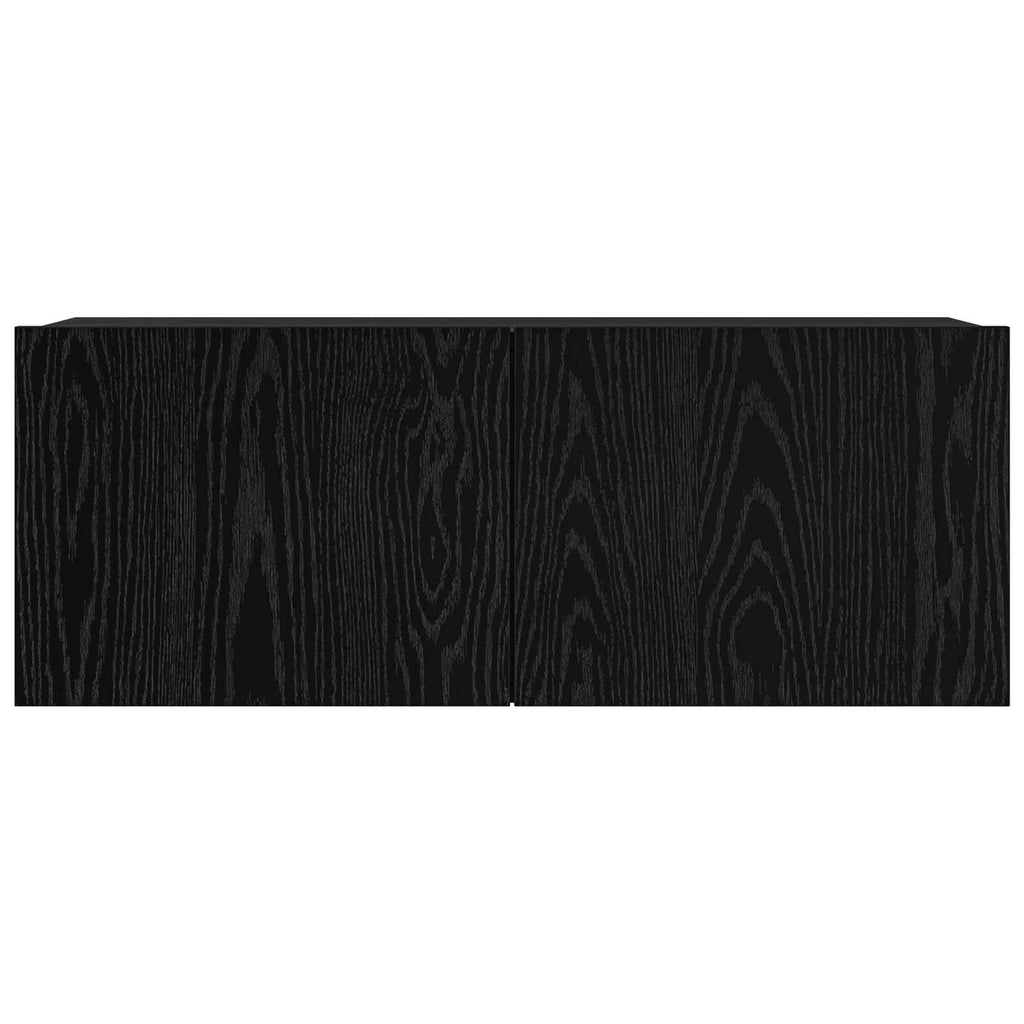 Conjunto de mueble de TV 6 pcs Roble Negro 100 x 30 x 30 cm