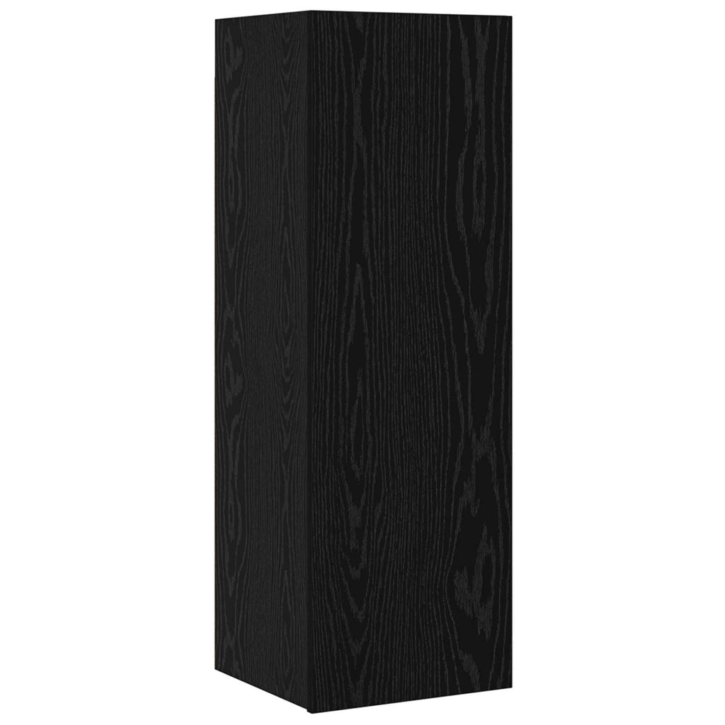 Conjunto de mueble de TV 6 pcs Roble Negro 100 x 30 x 30 cm