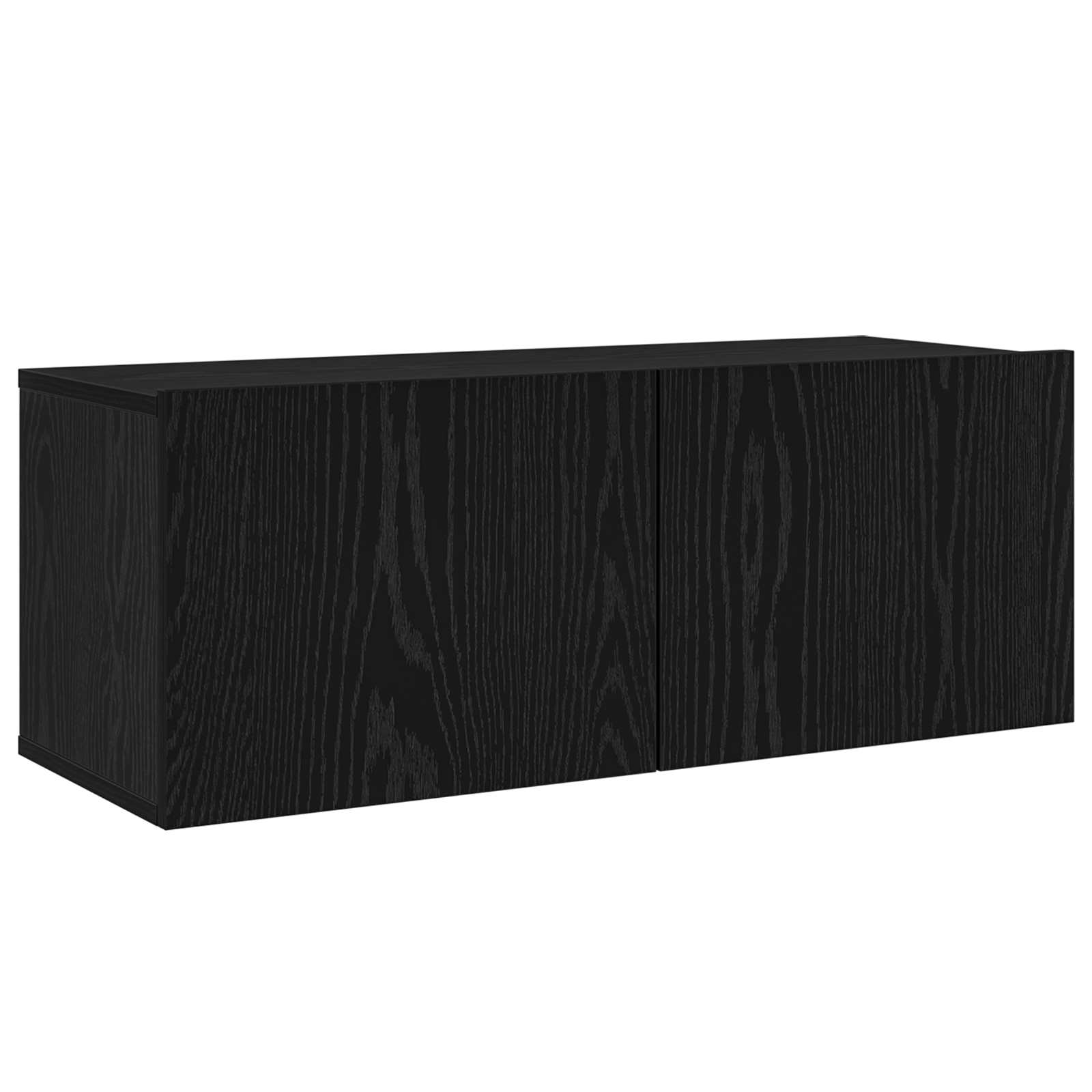 Conjunto de mueble de TV 6 pcs Roble Negro 100 x 30 x 30 cm