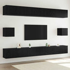 Conjunto de mueble de TV 8 pcs Madera envejecida