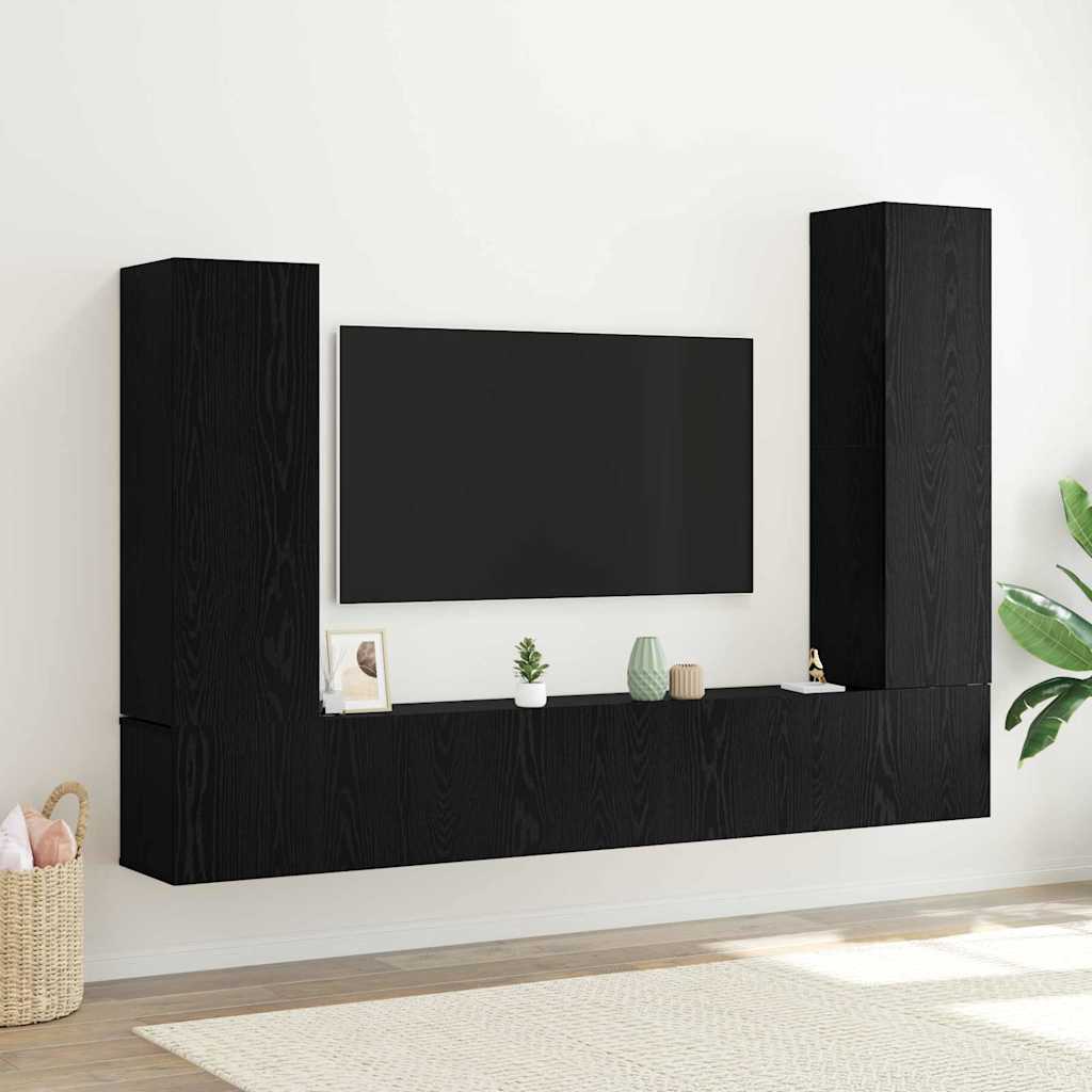 Conjunto de mueble de TV 2 pcs Madera envejecida