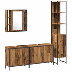 Juego de muebles de baño 4 pcs Marrón Madera contrachapada