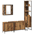 Juego de muebles de baño 4 pcs Marrón Madera contrachapada