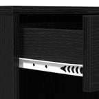 Juego de mesa de tocador LED Roble Negro 140 x 40 x 140 cm