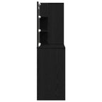 Juego de mesa de tocador LED Roble Negro 140 x 40 x 140 cm