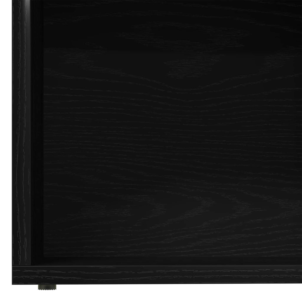 Estante de libros 3 pcs Roble Negro 36 x 30 x 143 cm