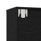Estante de libros 3 pcs Roble Negro 36 x 30 x 143 cm