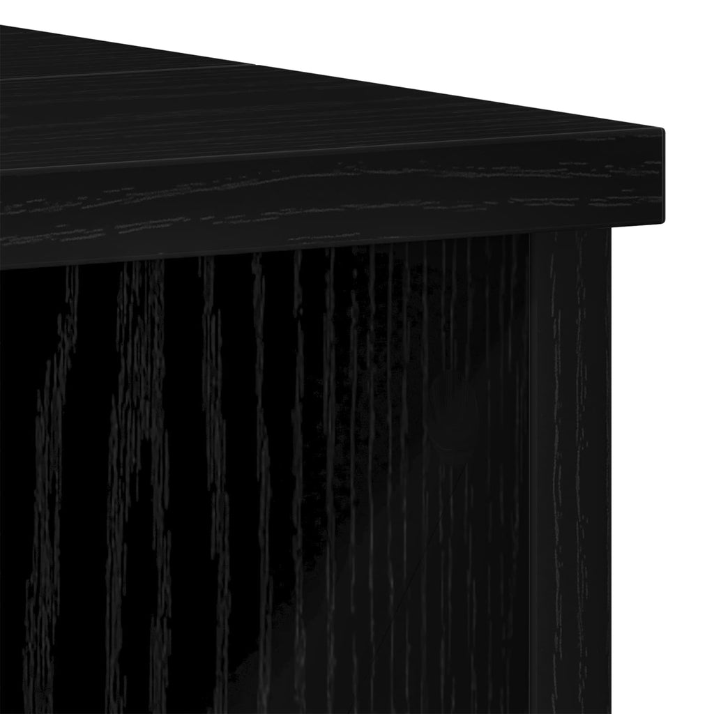 Juego de muebles de baño 4 pcs Negro 30 x 30 x 179,5 cm