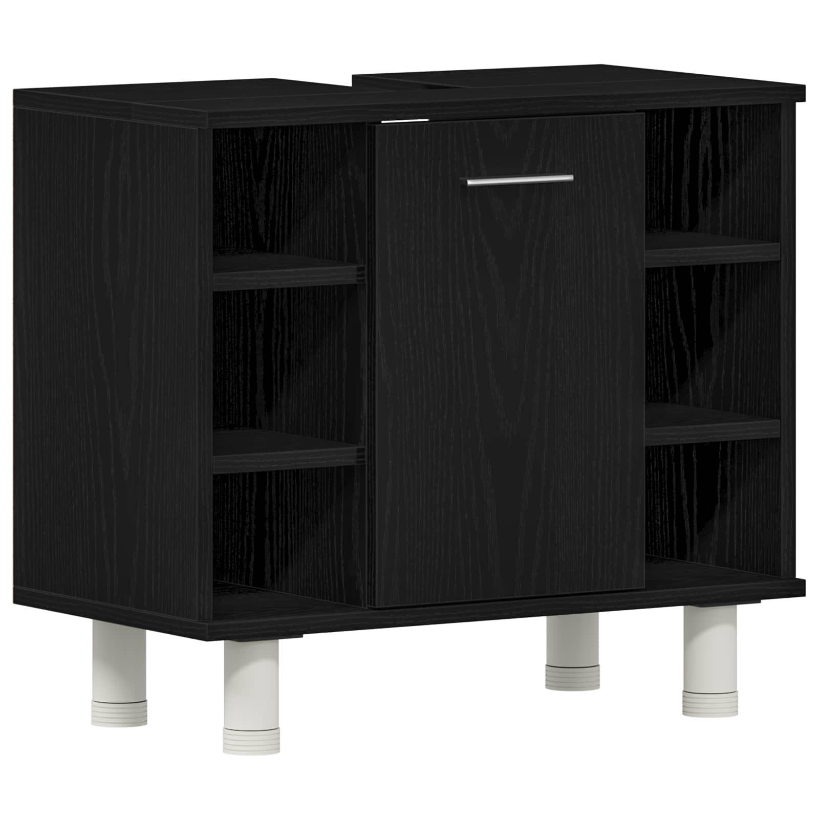 Juego de muebles de baño 4 pcs Negro 30 x 30 x 179,5 cm