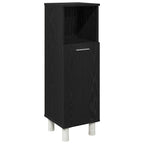 Juego de muebles de baño 4 pcs Negro 30 x 30 x 179,5 cm