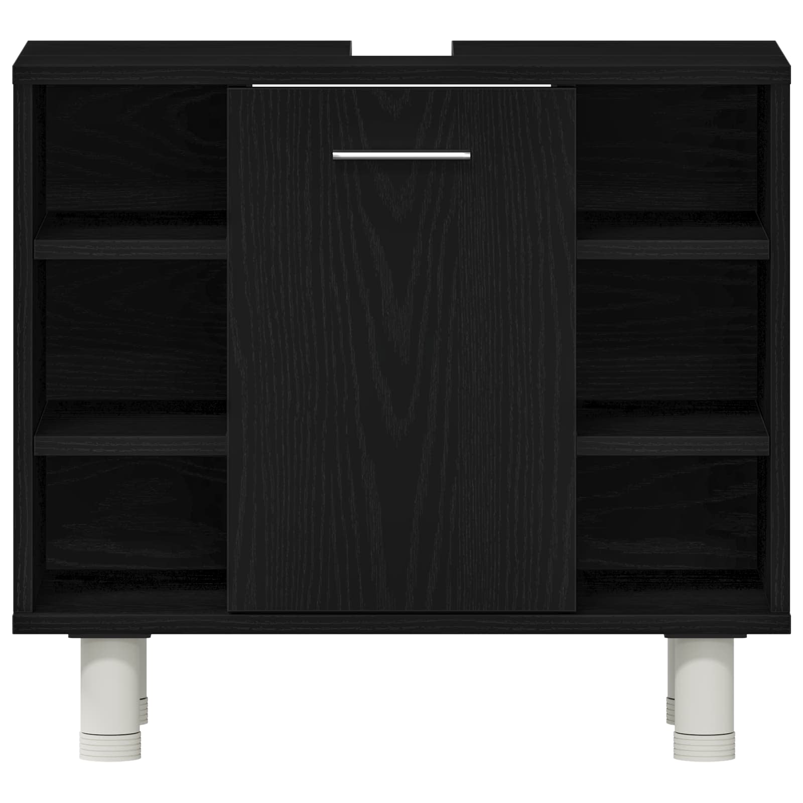 Juego de muebles de baño 4 pcs Negro 30 x 30 x 179,5 cm