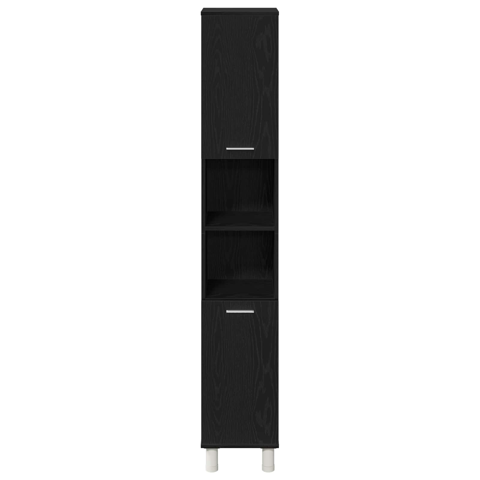 Juego de muebles de baño 4 pcs Negro 30 x 30 x 179,5 cm