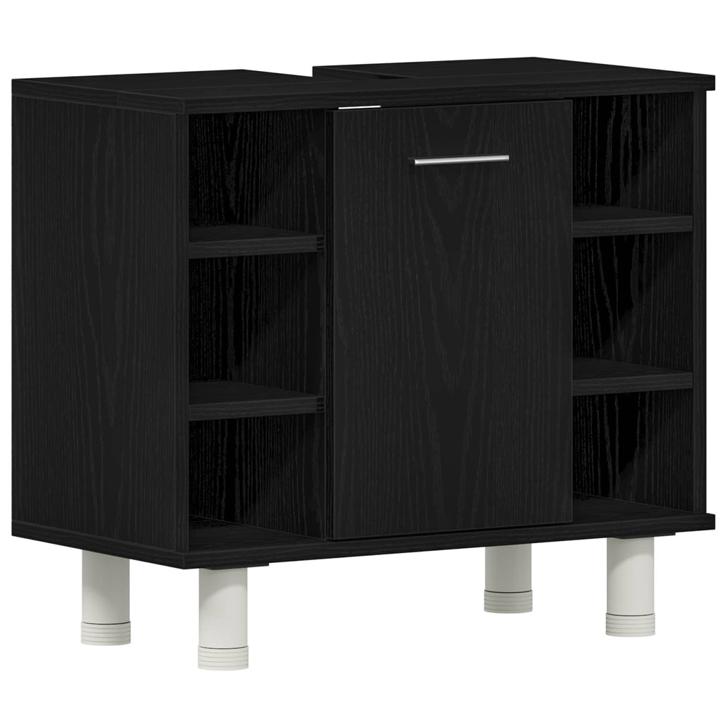 Juego de muebles de baño 3 pcs Negro 30 x 30 x 99,5 cm