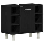 Juego de muebles de baño 3 pcs Negro 30 x 30 x 99,5 cm