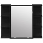 Juego de muebles de baño 3 pcs Negro 30 x 30 x 99,5 cm