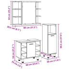 Juego de muebles de baño 3 pcs Negro 30 x 30 x 99,5 cm