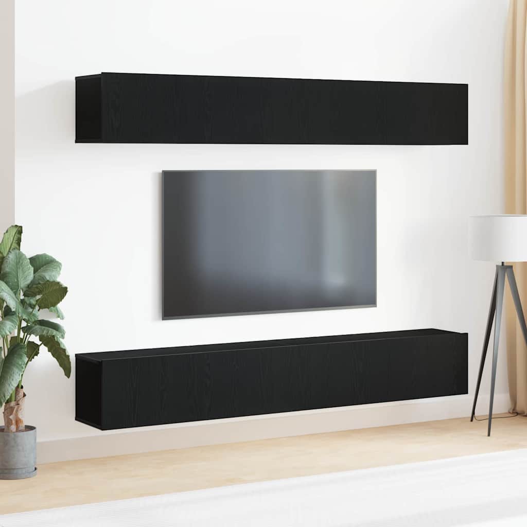 Conjunto de mueble de TV 4 pcs Madera Vieja 60 x 30 x 30 cm