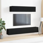 Conjunto de mueble de TV 4 pcs Madera envejecida